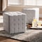 Baxton Studio Elladio Beige Upholstered Tufted Cube Ottoman, PK2 156-9297 - alternate 3
